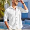FINIVO FASHION Men\'s Solid Regular Fit Shirt (PCN_222_White... - Image 6