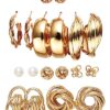 Shining Diva Fashion 11 Pairs Combo Set Latest Stylish Hoop ... - Image 2