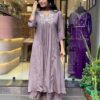 ANNI DESIGNER Women\'s Rayon Blend A-Line Embroidered Kurta ... - Image 3