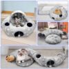 Cat Tunnel Bed, Cat Tunnels for Indoor Cats, Cat Donut Tunne... - Image 3