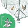 Unovivy Large Metal Chicken Coop Run, Outdoor Walk-In Poultr... - Image 4
