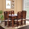 Royal Finish Nivora Moderna 6 Seater Dining Set in Natural F... - Image 2