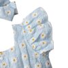 Hopscotch Girls Floral EmbroidePlaysuit With Headband In Blu... - Image 5