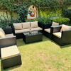 DROID FURNITURE Outdoor Patio Sofa Sets Wicker 8 Seater Sofa... - Image 6