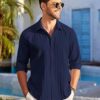 CB-COLEBROOK Men\'s Casual Button Down Shirts Long Sleeve Li... - Image 4