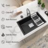 Plantex Quartz Sink for Kitchen/UV Protected Black Kitchen S... - Image 8