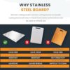 Vasukie 304 Stainless Steel Chopping Board for Kitchen | Non... - Image 10