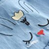 BENKILS Cute Fashion Floral Embroidered Cotton Denim Casual ... - Image 6