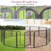 Jhsomdr 32" Portable Dog Fence Dog Kennel Outdoor Puppy Play... - Image 4