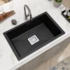Plantex Quartz Sink for Kitchen/UV Protected Black Kitchen S... - Image 2