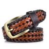 VOGARD Mens Braided Genuine Leather Original Branded Belt | ... - Image 2