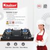 Khaitan 2 Burner Nano Black Premium Toughened Glass | LPG Co... - Image 5