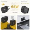 Ambrane 65W Charger Adapter, 3 Ports - 2 Type C & 1 USB for ... - Image 4