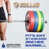 BULLAR Bumper Plates with Olympic Barbell (120 KG Set(25x2+2... - Image 6