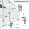 Unovivy Large Metal Chicken Coop Run, Outdoor Walk-In Poultr... - Image 5