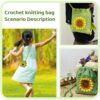 PATPAT Diy Crochet Phone Bag Material Kit Beginners Sun Flow... - Image 8