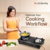 Longway Furn Glass Top, 2 Burner Manual Ignition Glass Gas S... - Image 3