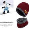 Handcuffs Wool Blend Winter Beanie Hat And Scarf Set For Men... - Image 4