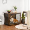 DWANTON Dog Crate Furniture with Cushion, Wooden Kennel Tabl... - Image 3