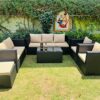 DROID FURNITURE Outdoor Patio Sofa Sets Wicker 8 Seater Sofa... - Image 3