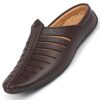 FAUSTO FST FOSME-2032 BROWN-42 Men\'s Brown Laser Cut Back O... - Image 2