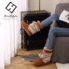 Home Slipper Women's Fun Long Plush Fleece Fringes Pom-Pom W... - Image 3