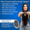 Capilus 100% Human Hair Extensions for Women, Clip in Scalp ... - Image 7