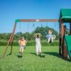 Backyard Discovery Lakewood Cedar Wood Swing Set, Covered Up... - Image 7