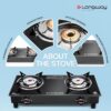 Longway Furn Glass Top, 2 Burner Manual Ignition Glass Gas S... - Image 5