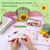 PATPAT Diy Crochet Phone Bag Material Kit Beginners Sun Flow... - Image 4