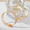 Shining Diva Fashion Set of 5 Latest Stylish Multilayer Gold... - Image 7