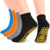 WKLOUYHE 4 Pairs Womens Mens Non-slip Grip Socks ABS Sport S... - Image 2