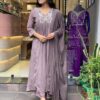 ANNI DESIGNER Women\'s Rayon Blend A-Line Embroidered Kurta ... - Image 5