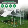 Unovivy Large Metal Chicken Coop Run, Outdoor Walk-In Poultr... - Image 3