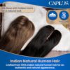 Capilus 100% Human Hair Extensions for Women, Clip in Scalp ... - Image 4