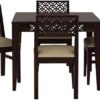 AADITYA WOODS Solid Sheesham Wood 4 Seater Dining Table with... - Image 3