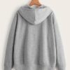 fabitto Casual Solid Full Sleeves Women Stylish Hooded Neck ... - Image 4
