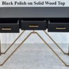 SamDecors Solid Mango Wood Black Finish with Iron Frame in G... - Image 7
