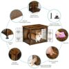 DWANTON Dog Crate Furniture with Cushion, Wooden Kennel Tabl... - Image 4