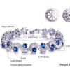 Shining Diva Fashion Royal Blue Crystal CZ Silver Plated Sty... - Image 3