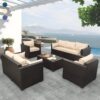 MJA FURNITURE Patio Outdoor Sofa Set 7 Seater, Patio Outdoor... - Image 3