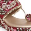 V-WALK Women\'s Slip-Ons Floral Embroidered Ethnic Wedge Hee... - Image 8