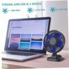 Desk Fan Strong Airflow Quiet Portable Cooling Fan with USB ... - Image 5