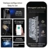 Golens X88 Luxury Smart Door Lock|8 Ways Unlocking|3D Face I... - Image 7