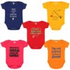 Kiddeo Infants Bodysuits (Pack of 5) (3-6 Months) - Image 2
