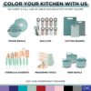 COOK WITH COLOR Kitchen Gadget Set Stainless Steel Utensils ... - Image 9