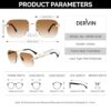 Dervin UV Protected Square Rimless Sunglasses for Men and Wo... - Image 6