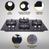 Whirlpool Hob 4 Burner Crystal Glass Auto Ignition Gas Stove... - Image 3