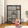 YITAHOME Large Cat Cage Indoor Enclosure Metal Wire 4-Tier K... - Image 8