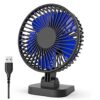 Desk Fan Strong Airflow Quiet Portable Cooling Fan with USB ... - Image 2